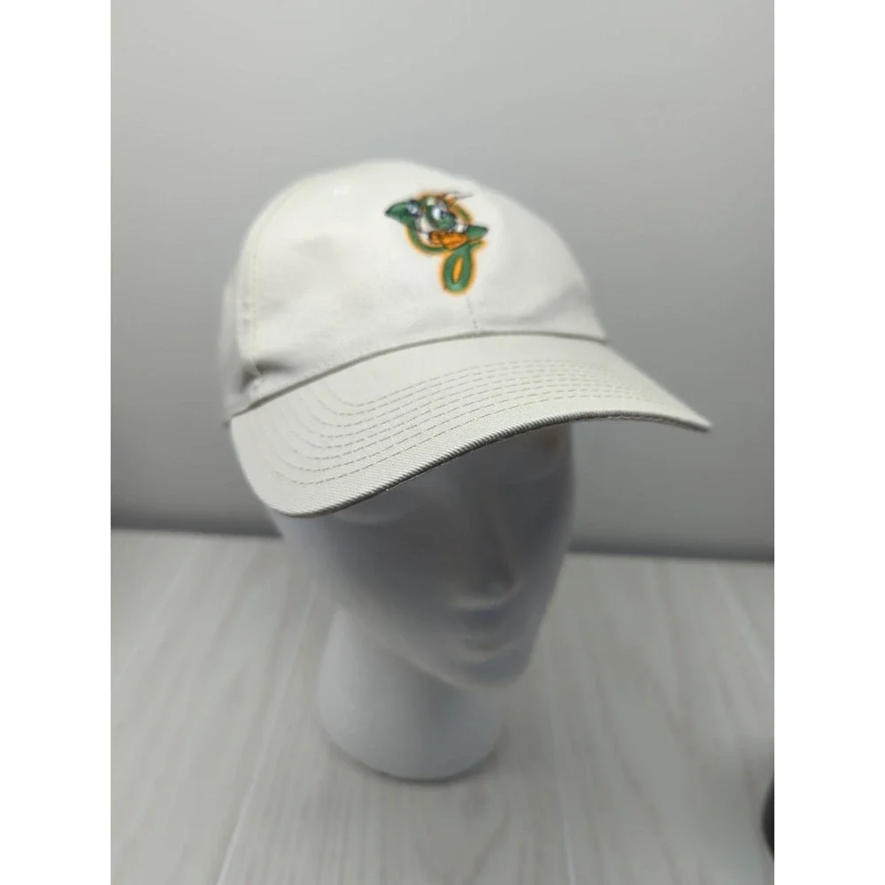 Greensboro Grasshoppers NC Fidelity bank Youth khaki tan baseball hat cap adjust